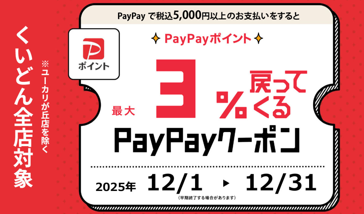くいどん「PayPayクーポン」